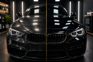 Before and After Glossy Car Transformation
