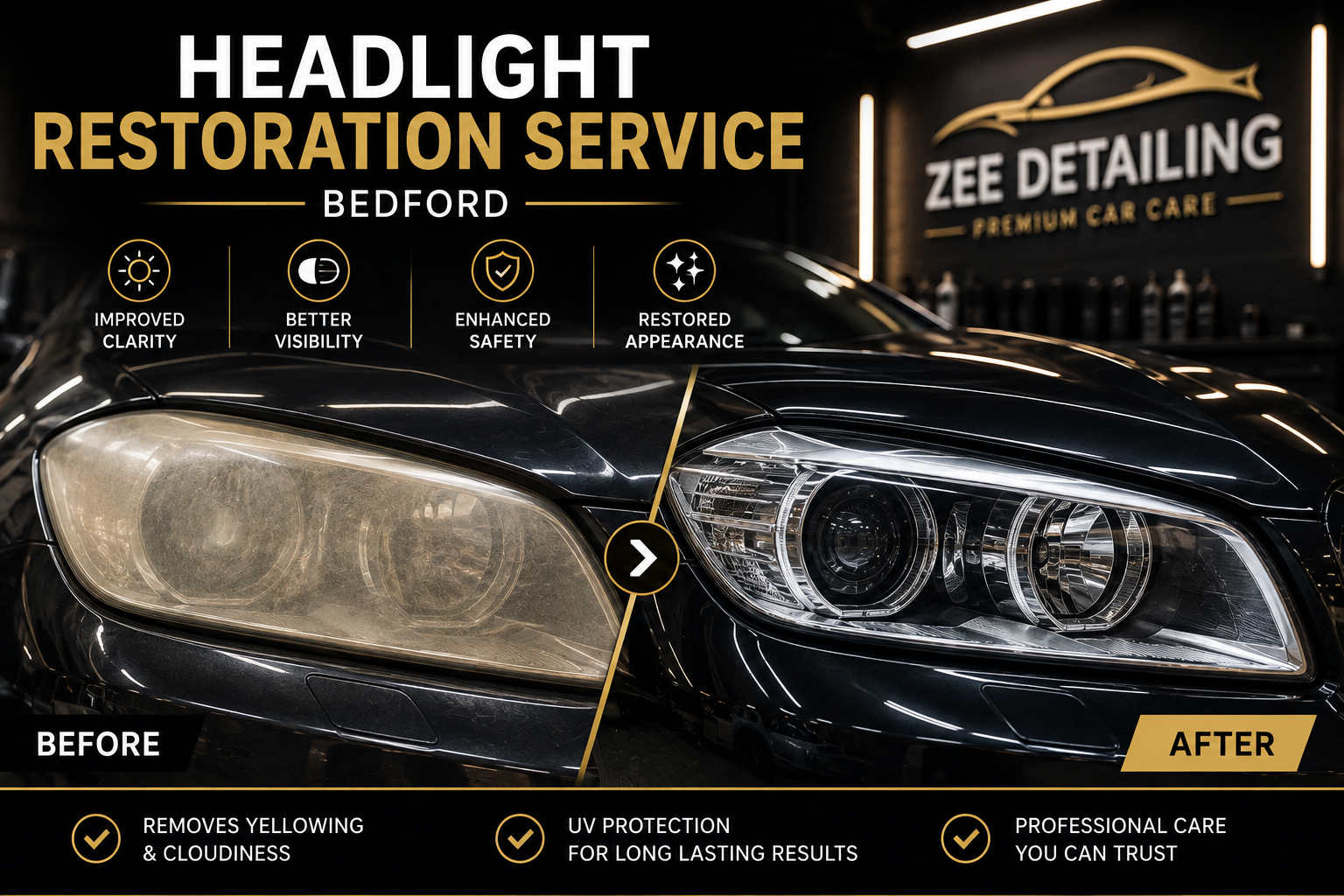 Headlight Restoration Before and After