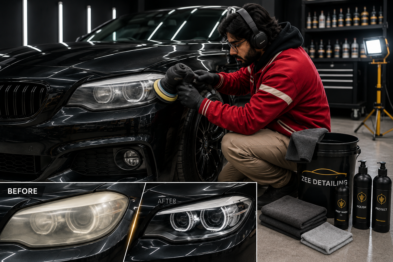 Headlight Restoration Workshop Comparison