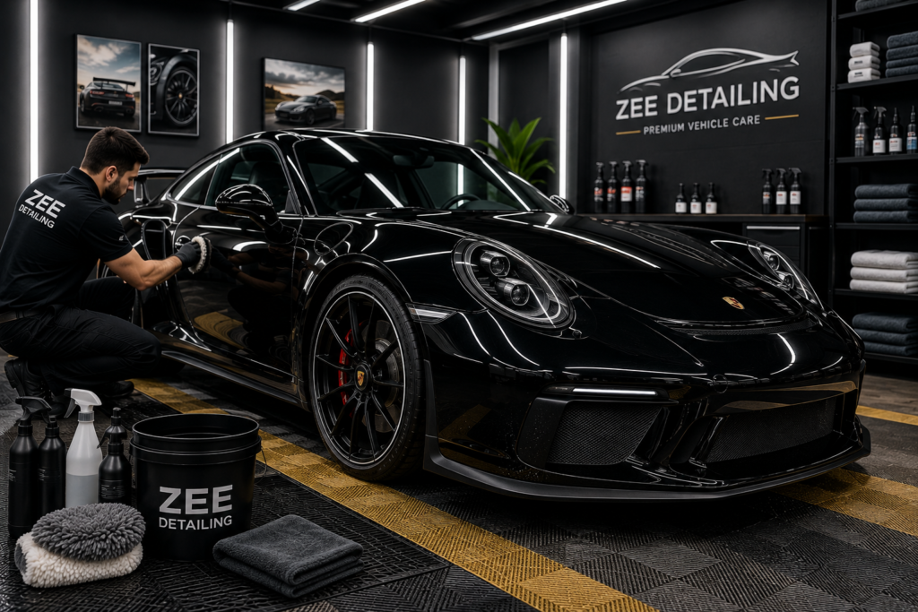 Premium Black Car Detailing Studio